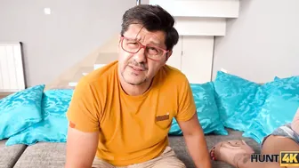 HUNT4K. For cash skinny minx cheats on boring BF with sexy hunter