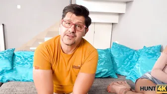 HUNT4K. For cash skinny minx cheats on boring BF with sexy hunter