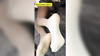 Nice shiny white Tights