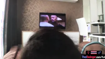 Fellatio from his adorable chinese 19 yo amateur gf filmed