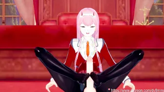 Zero Two porn video – Darling into the FRANXX - zero 2 Toejob and Rides Anime