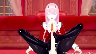 Darling into the FRANXX - zero 2 Toejob and Rides Anime