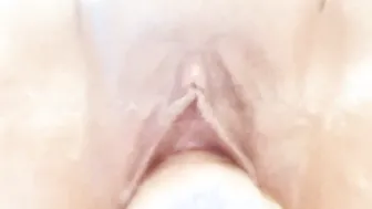 Fast Orgasm Upclose milf SOAK VAGINA Sounds ASMR by Gigantic Vibrator