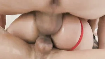 Cherry Kiss hardcore 5on1 fucked session with double penetration SZ2725