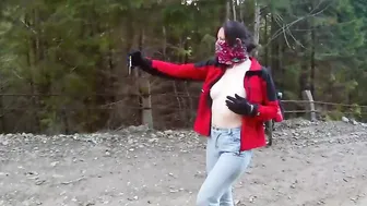 This is how I Shoot my Solo Videos - Risky Outdoor Nudity into the Mountains