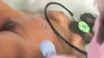 Black Bathtub Scuba Masturbation