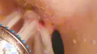 Closeup shower twat orgasm