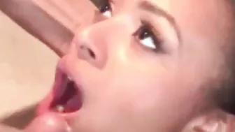 Compilation with gigantic cumshots on african face