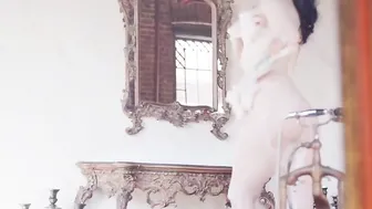 Nude goddess Takes a Bath-Tub