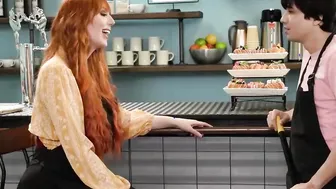 Red Haired big boobed milf Lauren Phillips giving a little anal extra to stepson