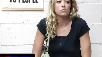 Security Officer Catches Young Hot Stealing And Makes Her Stretched Her Legs