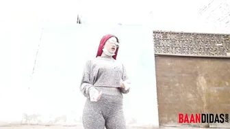 Ginger calls her BF while they are fucking her