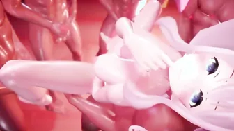 【MMD R-teens SEX DANCE】 KASHIMA CHAN DELICIOUS GANG BANG INSANE SEX うめき声とハードセックス [MMD]