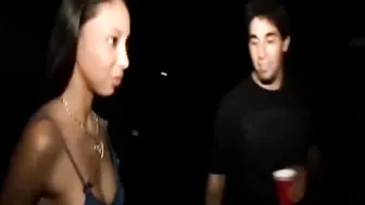 College Party Eighteen Banged inside Front of Crowd