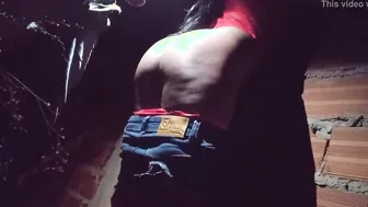 I caught my Hot sister-into-laws booty inside the backyard behind the house