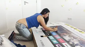 Fucking my step mother through a hole into a box she thought