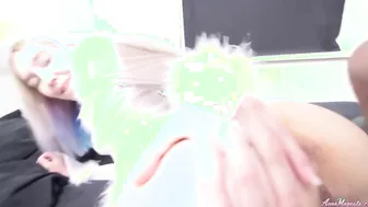 Small Angel Gottens Hard Anal made him Cum twice Biggest all over her Face