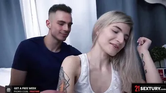 Thin Blonde Double-Drilled After Study Sesh