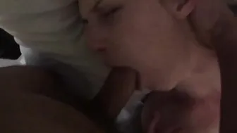 Babe blonde deepthroats dick