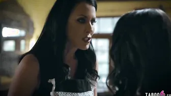 Stepmom makes teenie step-daughter serve her guests nude