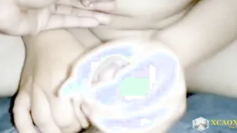 Hand Job with lactating my wifey hooters