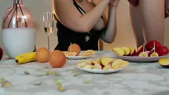 Sucking Off gigantic dick and drink cum is the best dessert