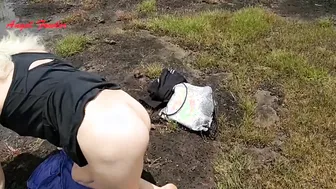 Angel Fowler taking Sunbath on Mountain near Lake Showing her Amazingly Hot Nude Body and Tight Butt