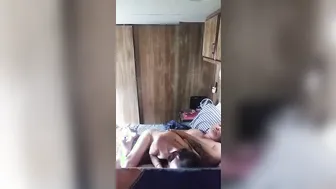Mallory Rides the Next Door inside his Mobilehome while Hubbys @work 