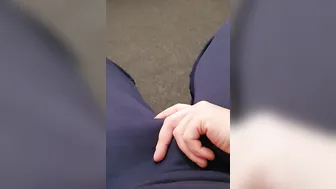 Step Cougar make Step Son Cum under Leggings inside Living Room