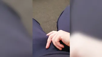 Step Cougar make Step Son Cum under Leggings inside Living Room