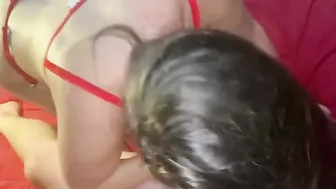 Mom Bj into Red Panties