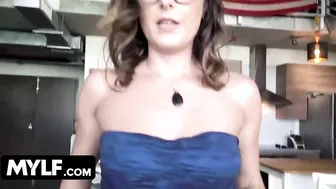 Housewife Lets Her Stepson Seduce  Stretch Her Bushy Snatch