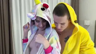 One Two porn video – Two men boned blogger inside pajamas