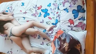 Amateur 19 year old fucking through lingerie