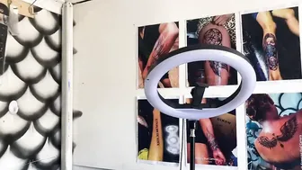 Big Tit Black getting her nipples pierced