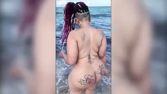 Gigantic butt nude beach walk