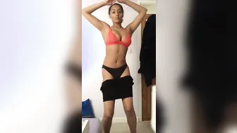 African beauty does striptease squirts and masturbates with hairbrush