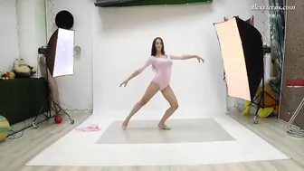 Huge hooters and booty Nicole Smith body suit with stretching