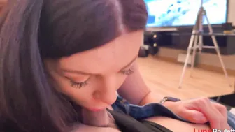 Hubby cant view me Fucked his Fiance inside Mouth