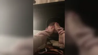 Exes foot inside my face again