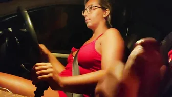 lucie jerks off a hitchhiker on the vacation highway