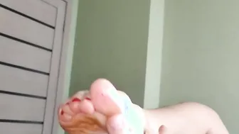 Vulgar milf with Kinky Soles Jerks off my Cock - Private