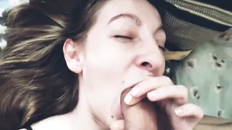 Woke up with a Gigantic Penis into her Mouth. point of view Bj .