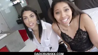 Hispanic Step Daughters Jasmine Summers And Vanessa Sky Boned For Electric Bill