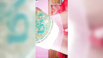 Thin Bombshell Pose her Nipples and Amazing Booty into Bombshell Lingerie - Angel Fowler