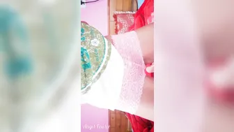Thin Bombshell Pose her Nipples and Amazing Booty into Bombshell Lingerie - Angel Fowler