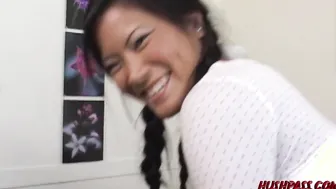 First Timer Christina Plays little Vietnamese Hooker