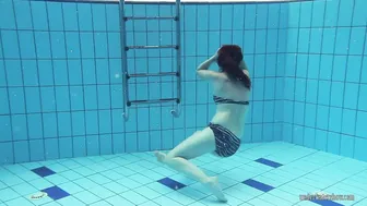 Huge Boobs Katrin Bouncing and Floating Underwater