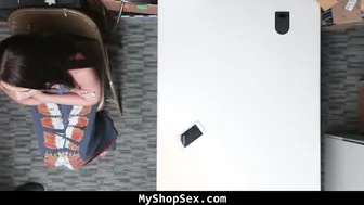 Booty Nailed Punishment For Shoplifting Teenie