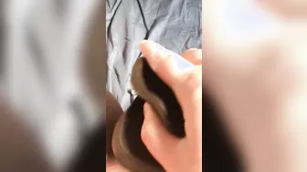 Skank Fucks herself with Sex Toy- double penetration